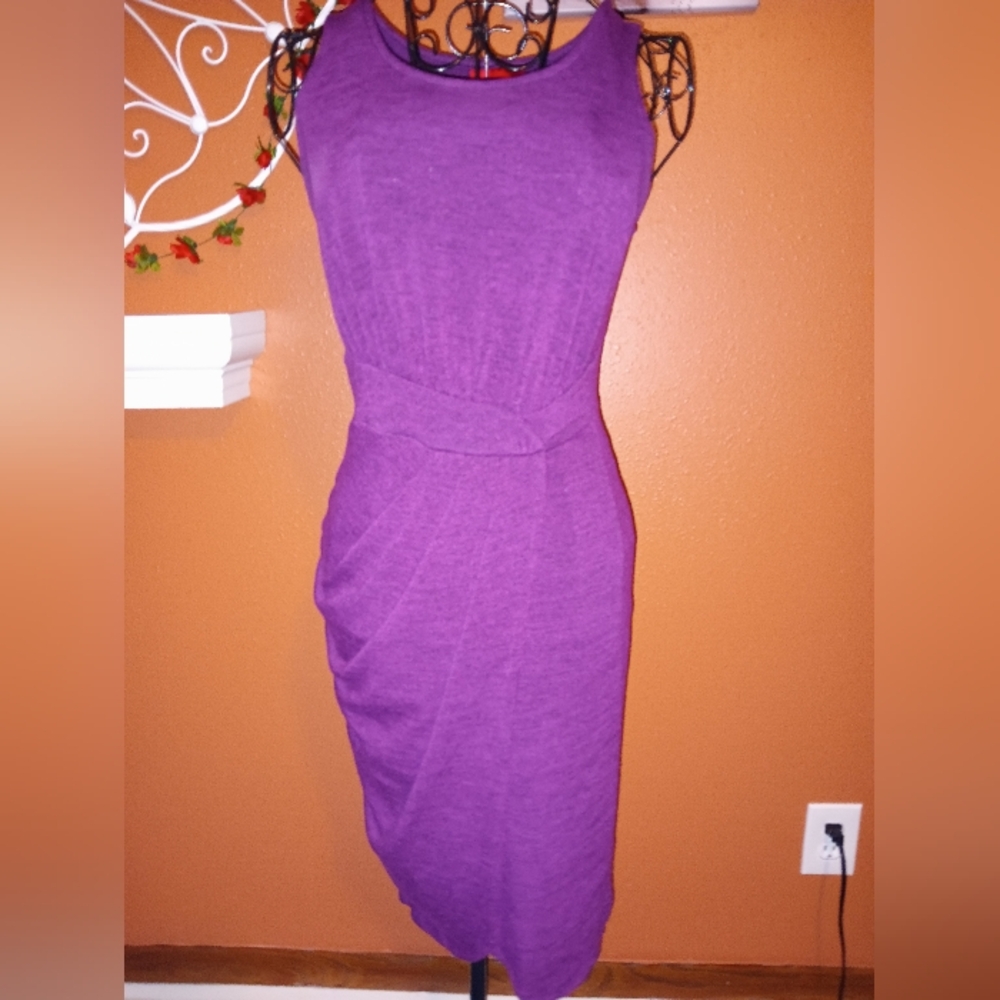 Rose Purple Midi Bodycon XS Dress for Night Out